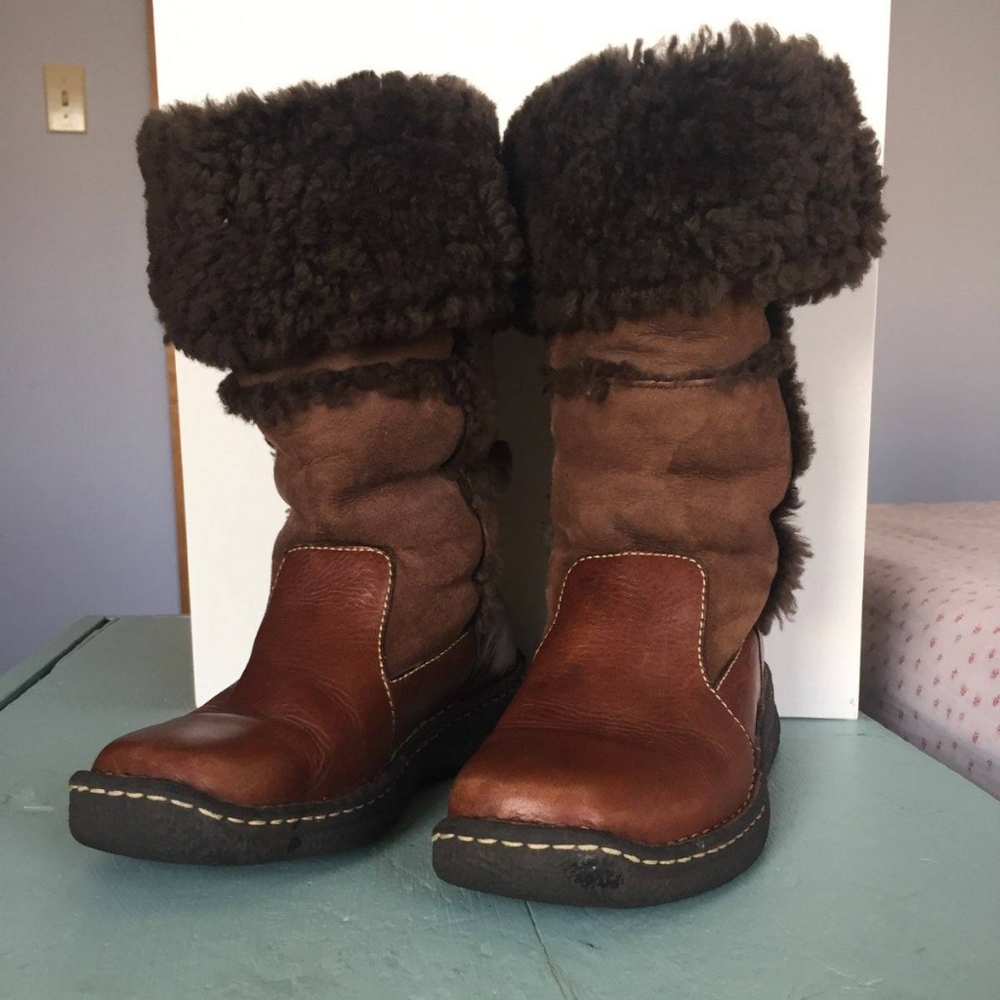 Born Shearling lined suede Winter Boot Size 7